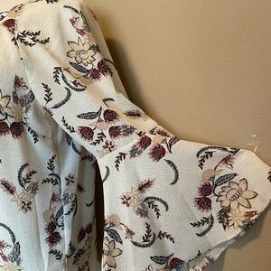 ZAC & RACHEL blouse in tan with details. New with tags. Size L